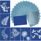 40Pcs Solar Printing Kit Cyanotype Sun Art Paper Sensitivity Nature Printing Craft kit Gifts to make DIY Kit