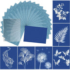 40Pcs Solar Printing Kit Cyanotype Sun Art Paper Sensitivity Nature Printing Craft kit Gifts to make DIY Kit