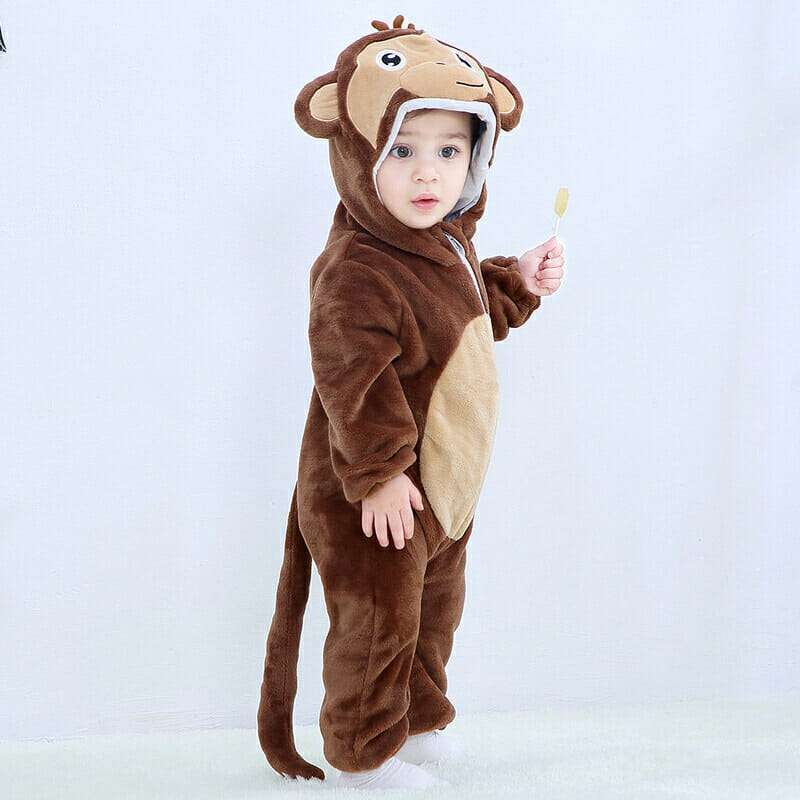 Boys and Girls bodysuit, Baby Rompers, Winter Costume, Cosplay Costume, animal Costumes, Kids Overall Animals monkey Unicorn tiger