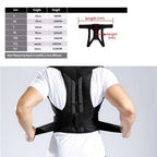 Back Posture Corrector Lumbar Shoulder Support Brace Belt Magnetic Women Men from HRIDZ
