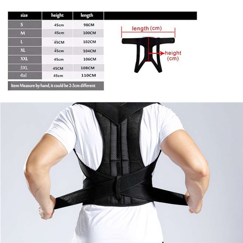 Back Posture Corrector Lumbar Shoulder Support Brace Belt Magnetic Women Men from HRIDZ