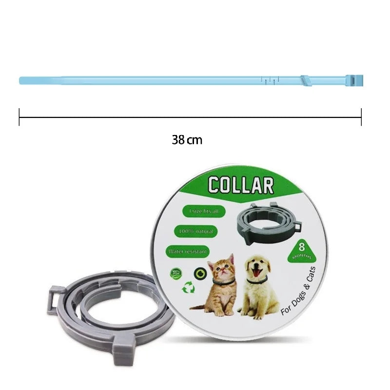 Dog Cat Anti Flea Tick Collar Grey Antiparasitic Collar Collars for Cats Dogs Puppy