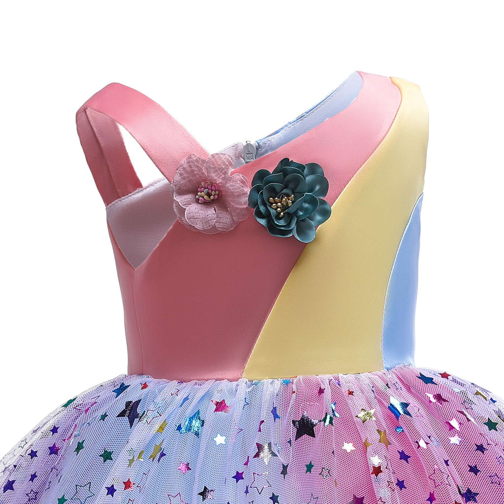 Elegant Girl Dresses, Sequins Princess Dress Baby Girl Birthday Party Prom Gown Baptism Party Dress Kids Clothes, Girls Tutu Dress