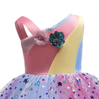 Elegant Girl Dresses, Sequins Princess Dress Baby Girl Birthday Party Prom Gown Baptism Party Dress Kids Clothes, Girls Tutu Dress