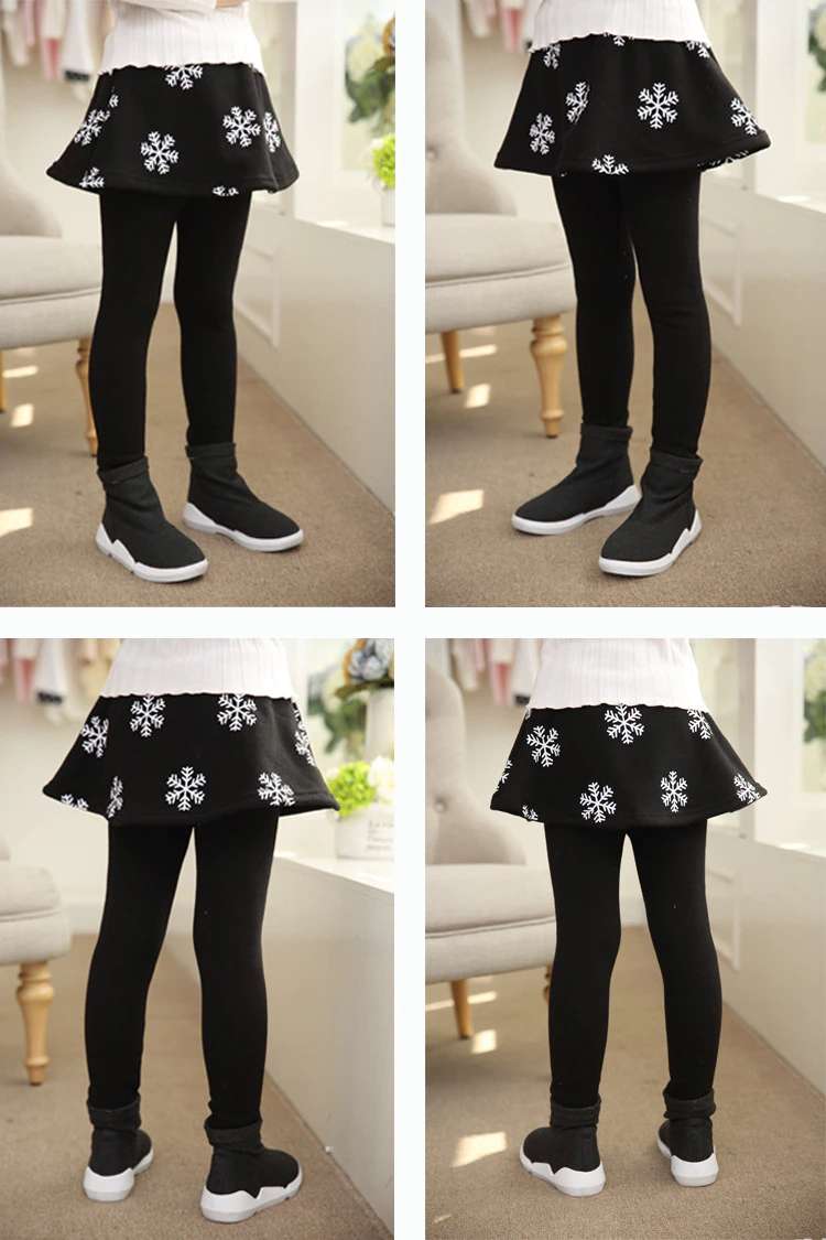 Winter Skirt pants for Girls, Warm Leggings Skirt-pants , Winter Leggings With Skirt, Winter Pants