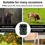 Fast Trigger Wildlife Scouting Trail Camera IP66 Waterproof, 1080P 36MP for Monitoring