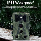 Fast Trigger Wildlife Scouting Trail Camera IP66 Waterproof, 1080P 36MP for Monitoring