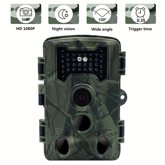 Fast Trigger Wildlife Scouting Trail Camera IP66 Waterproof, 1080P 36MP for Monitoring
