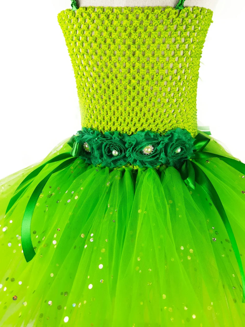 Fairy dress with wings, Sparkly Green Fairy Dress, Garden Fairy Dress, girls Dresses, girls Tutu Dress