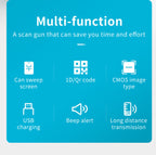 H5WB 2D Bluetooth Scanner Barcode Reader USB Support Mobile Phone iPad