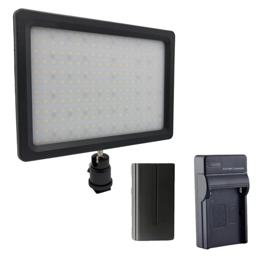 Hridz 112LED Bi-Colour Video Light with NP-F550 Battery & Charger