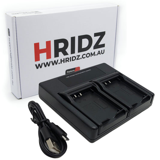 Hridz NB-2L Dual Charger For Canon NB-2LH EOS 350D 400D G7 G9 ZR100 ZR200