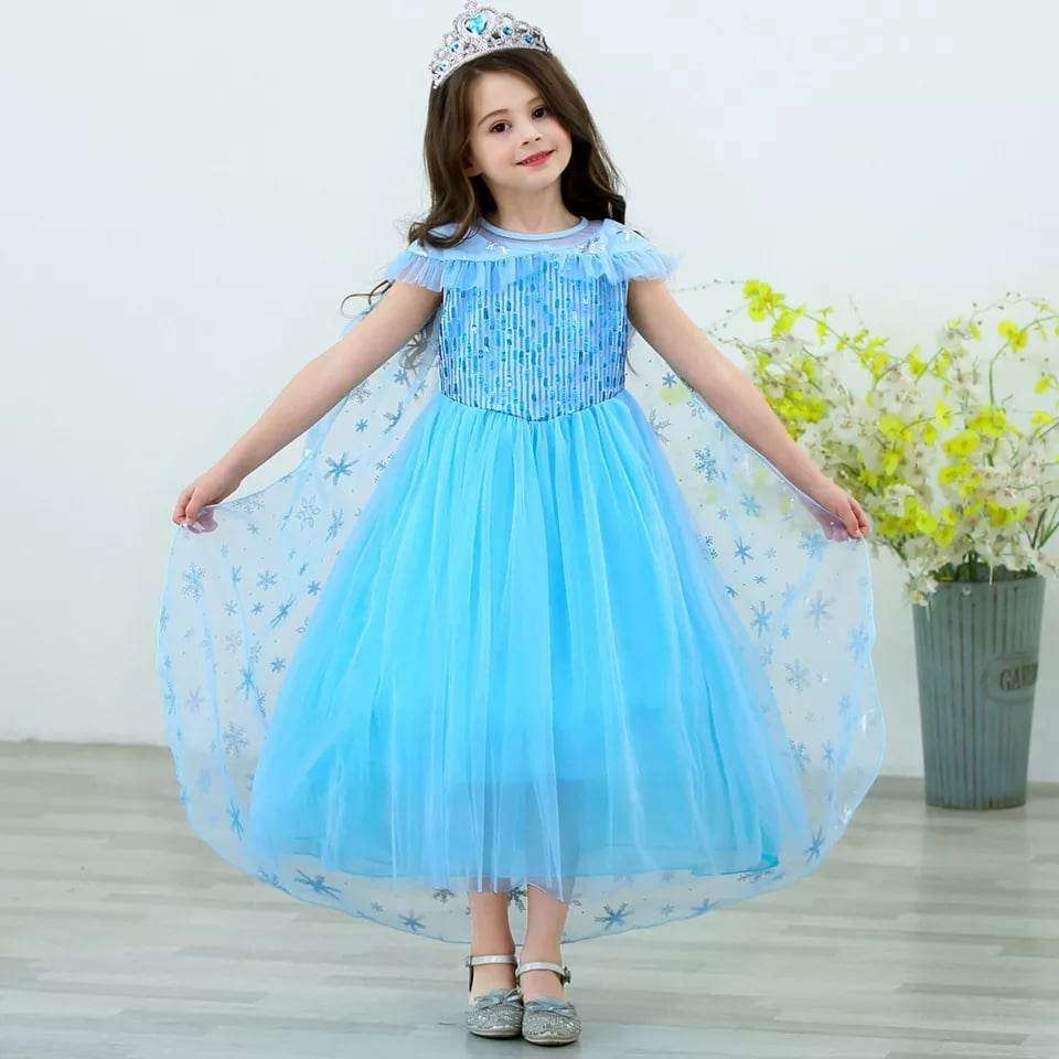 Princess Party Snow Queen Dress With Cloak, Girls Princess Dress, Girls Princess Party Dress, Snow Queen Costume, Princess Costume, Princess Cosplay dress, Girls Birthday Dress