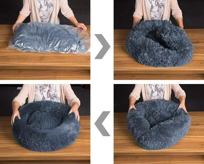 PawfectFriend Cozy Dog Cave Bed | Plush Cave Pet Bed for Small, Medium, and Large Dogs & Cats