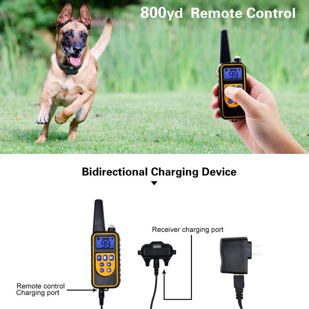 Pawfectfriend Dog Training E-Collar Anti-Bark Remote Sound Vibration Zap 800m Range