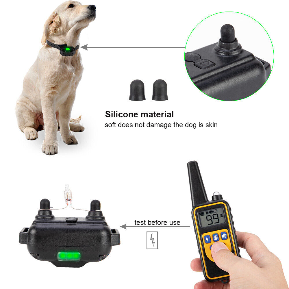 Pawfectfriend Dog Training E-Collar Anti-Bark Remote Sound Vibration Zap 800m Range