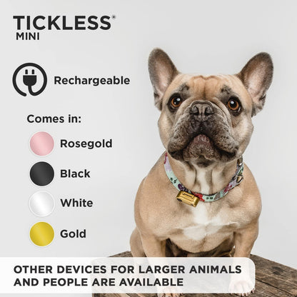 Tickless Mini Electronic Tick Repeller for Cats and Small Dogs Non Toxic Water resistant