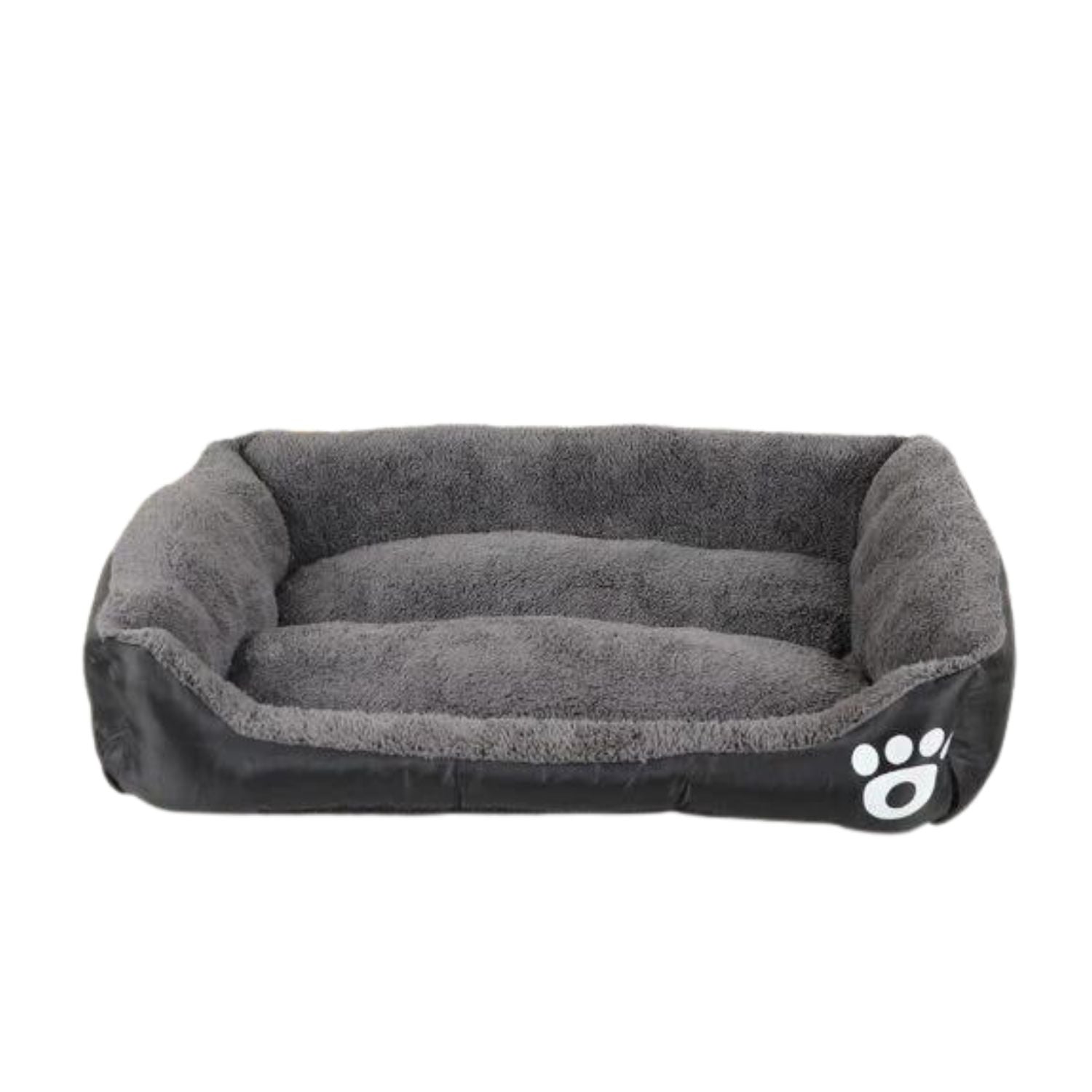 FLOOFI Pet Bed Square XL Size (Black+Dark Grey) FI-PB-303-XL