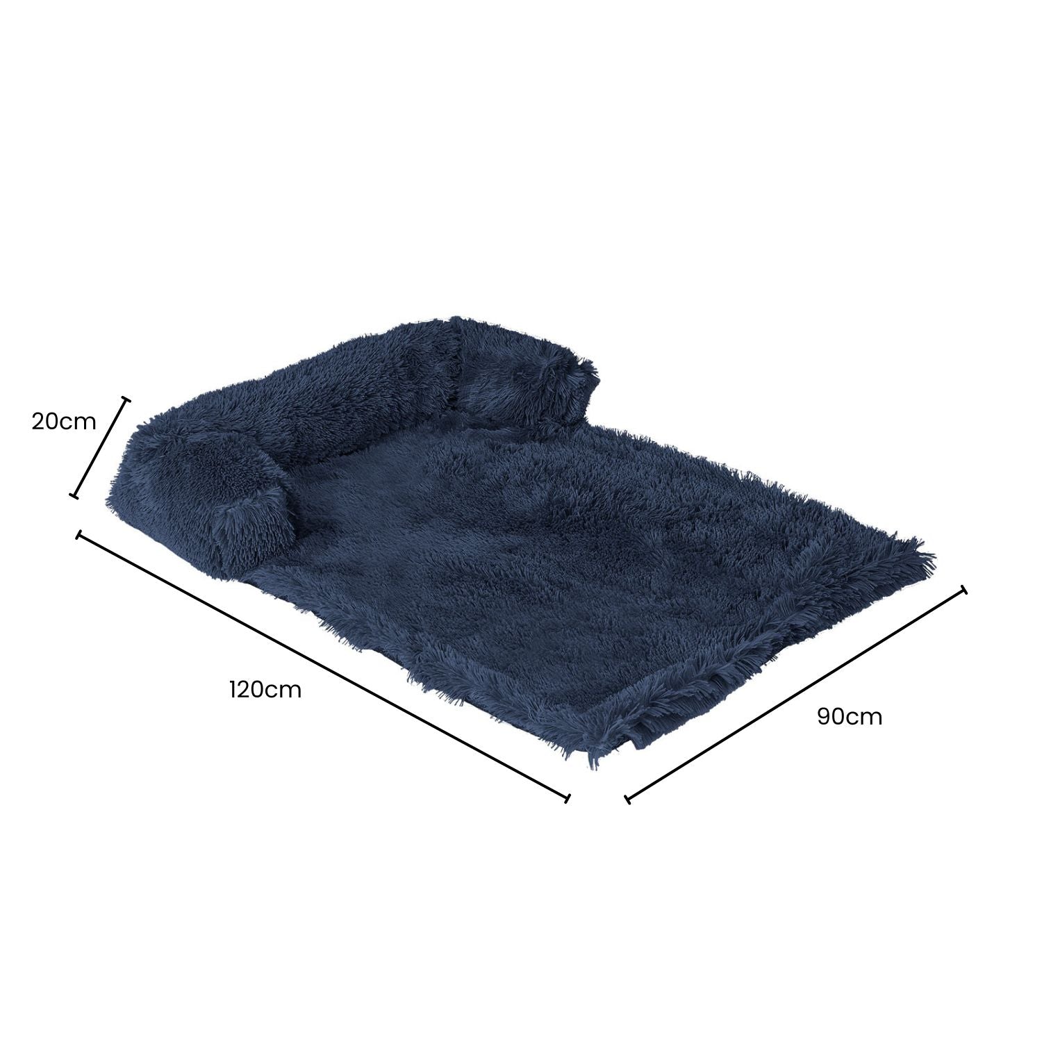 Floofi Pet Sofa Cover Soft with Bolster XL Size (Dark Blue) FI-PSC-123-SMT