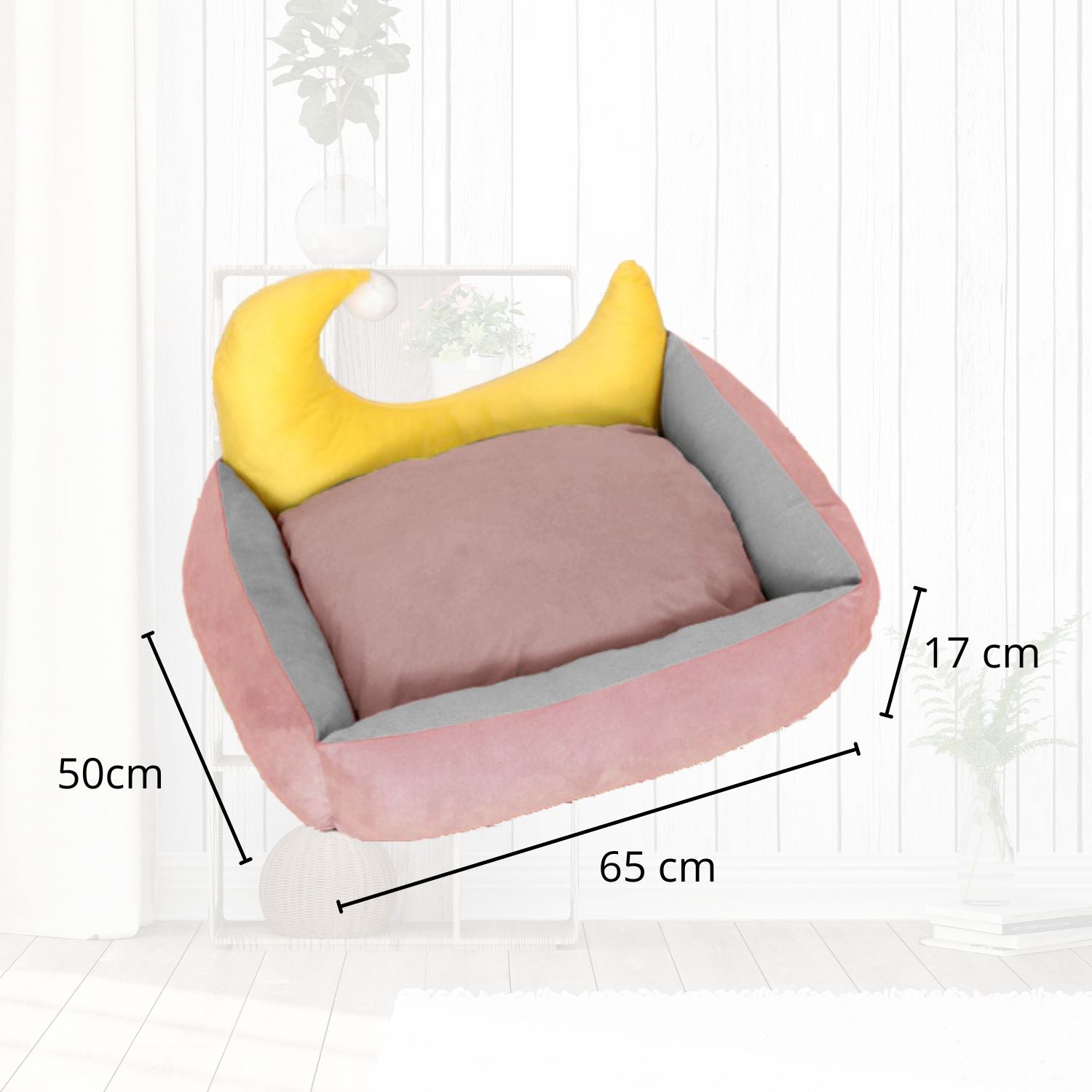 Floofi Pet Bed Moon Design (L Green) PT-PB-248-YMJ