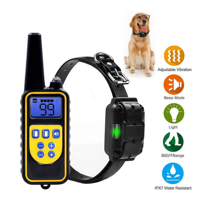 Pawfectfriend Dog Training E-Collar Anti-Bark Remote Sound Vibration Zap 800m Range