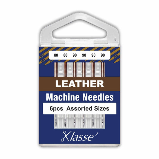 Klasse 80/90 Leather Sewing Machine Needles Assorted Sizes 6 Pack Chisel Point