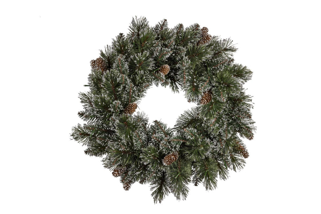 Christabelle 61cm Christmas Wreath Cashmere Pine With LED Lights Decoration
