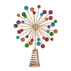 Christabelle Christmas Tree Topper Glittery Baubles Gold Decoration Ornaments
