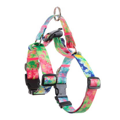 Dog Double-Lined Straps Harness and Lead Set Leash Adjustable L SWEET GREEN