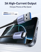 BENFEI 369GY 2M USB 3.0 to USB C Cable, 5Gbps High-Speed Data Sync & 3A Charging