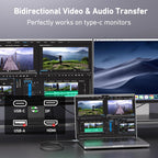 BENFEI 412GY Bidirectional USB-C to DisplayPort V1.4 (Support Thunderbolt 4, 8K@60Hz ) Cable 1.8M