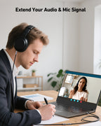 BENFEI 421GY 2M 3.5mm Male to Female AUX Extension Cable, TRRS 4-Pole Stereo Audio Jack Cord for Headphones, Microphone, Smartphones, PC, Laptop, Speakers