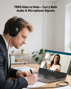 BENFEI 427GY 1M 3.5mm TRRS Male to Male Audio Cable, 4-Pole Stereo Mic Aux Cable, Nylon Braided Headphone Jack Cord