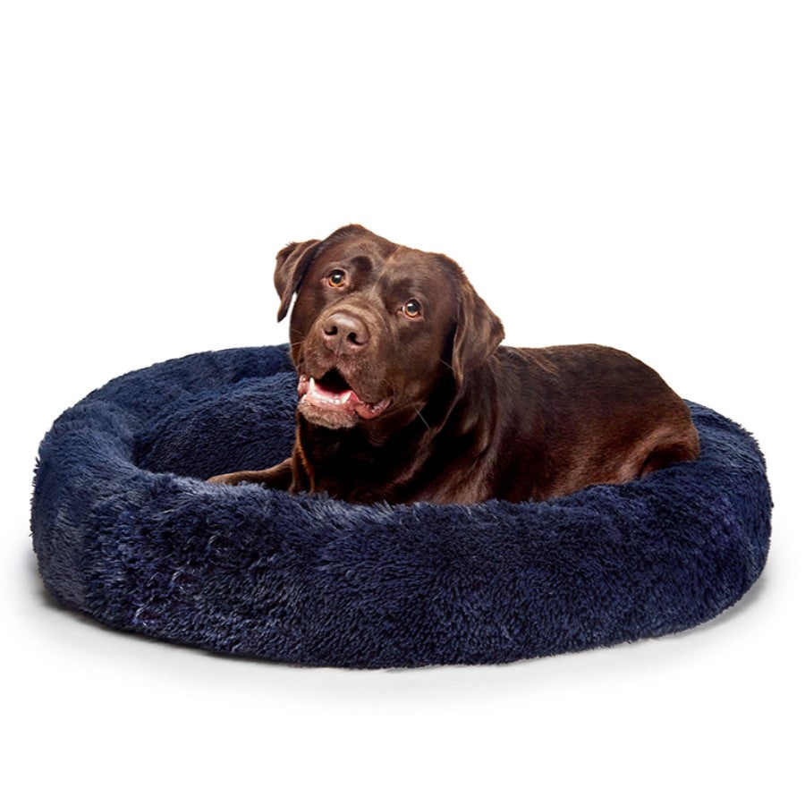 Fur King "Aussie" Calming Dog Bed - Blue - 100 CM - Large