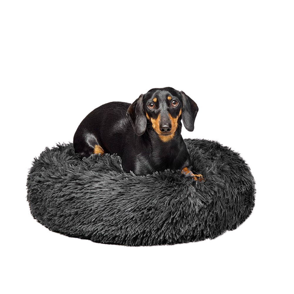 Fur King "Aussie" Calming Dog Bed - Grey - 60 CM - Small