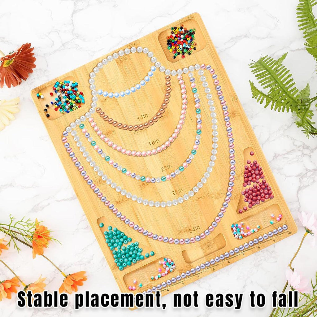 Wooden Beading Board DIY Bracelet Anklet String Design Bead Decoration Plate