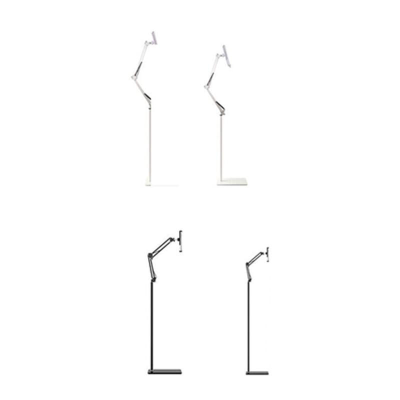 Hands Free Floor Stand Adjustable Bed Clip Holder For Tablet iPad iPhone Switch - 175cm White(Floor Cantilever Stand