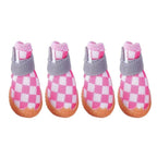4pcs Breathable Mesh Dog Shoes Small Pets Puppy Paw Protection Summer Boots - Green-5
