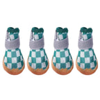 4pcs Breathable Mesh Dog Shoes Small Pets Puppy Paw Protection Summer Boots - Pink-2