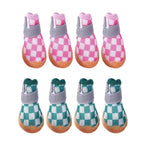 4pcs Breathable Mesh Dog Shoes Small Pets Puppy Paw Protection Summer Boots - Pink-4