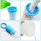 Dog Paw Cleaner Pet cat Foot Washer Cup Feet Clean Brush Cleaning Paws Wash Tool - Blue