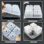 2PCS Silicone Ice Cube Tray Round and Square Ice Ball Maker for Whiskey Cocktails - Green