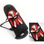 Pet Rocking Chair for Dogs Cats Foldable Pet Bed Portable Sleeping Lounger Chair - Black