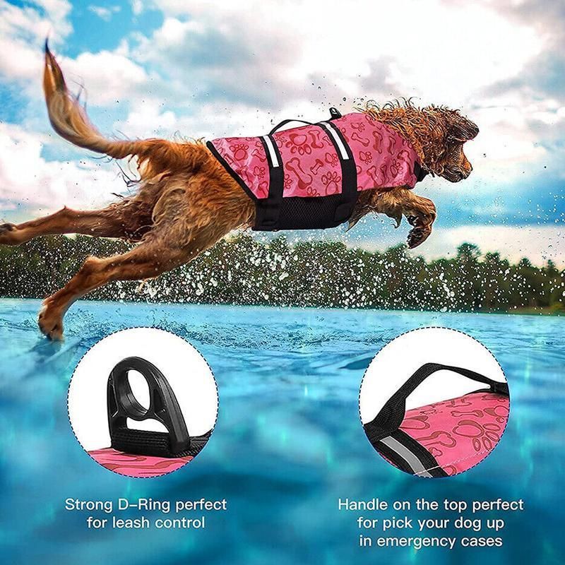 Dog Life Jacket Buoyancy Vest Float Aid for Swimming and Boating Orange - XS