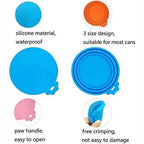 Yellow 1/2/3X Silicone Pet Food Can Cover Reusable Lid for Pet Food Storage - 1 PC
