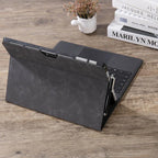 Premium Leather Case Cover Protector For Microsoft Surface Pro 8 - Black