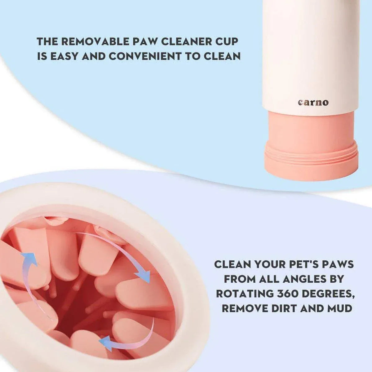 Pet Foot Wash Cup Automatic No-Rub Paw Cleaner Cat Dog Paw Washing Cup Clean - Green