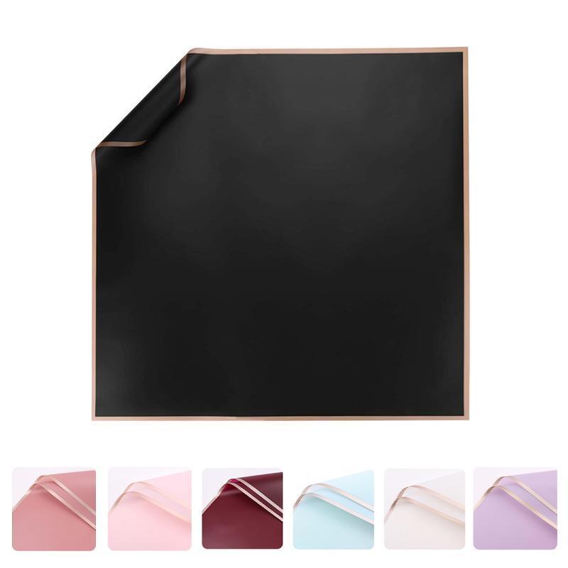 100PCS Waterproof Flower Gift Wrapping Paper Florist Bouquet Craft Packaging - Purple