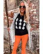 Black Halloween Ghost Graphic Tee - 2XL