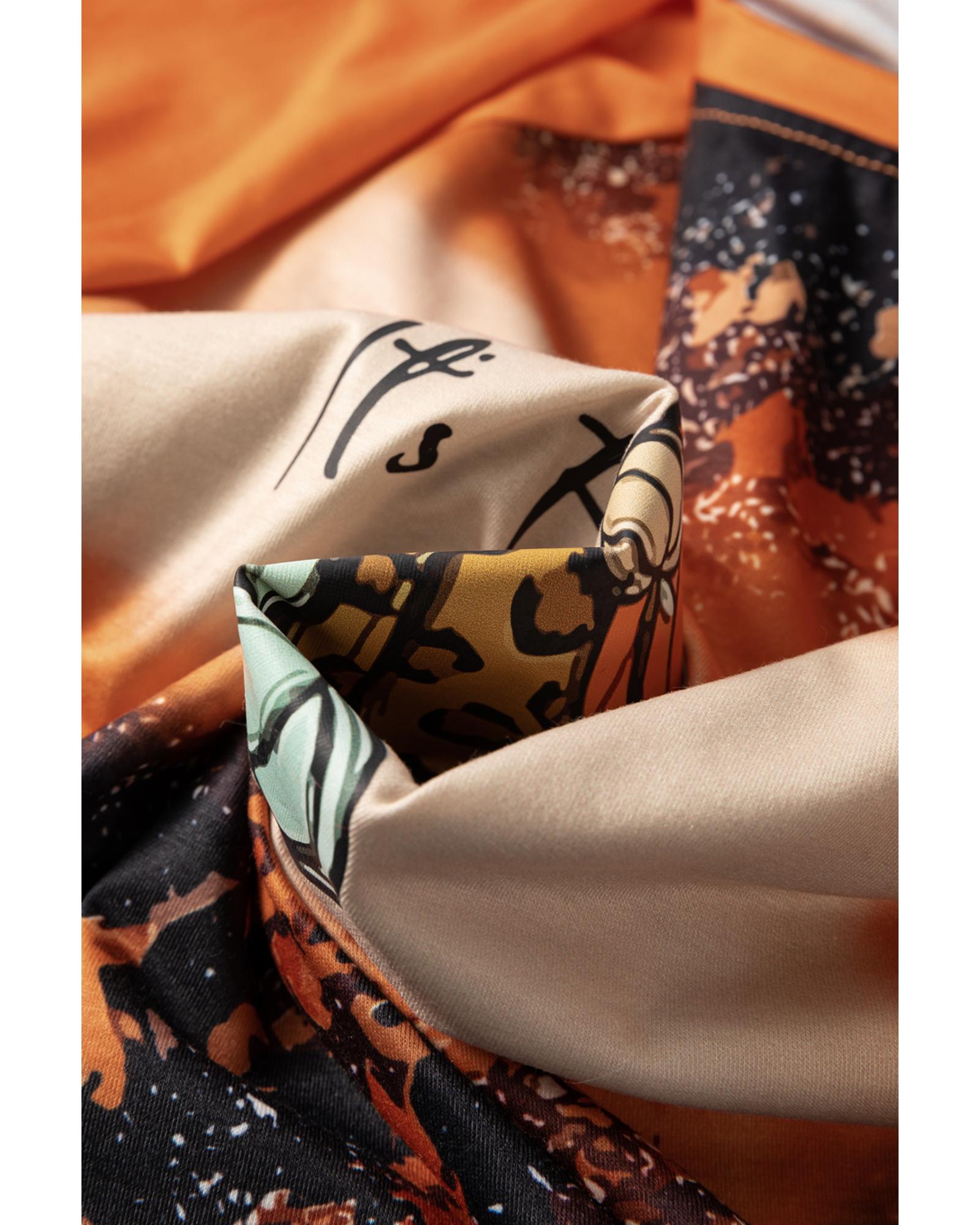 Gold Flame It's Fall Yall Halloween Pumpkin Graphic Bleached Top - S